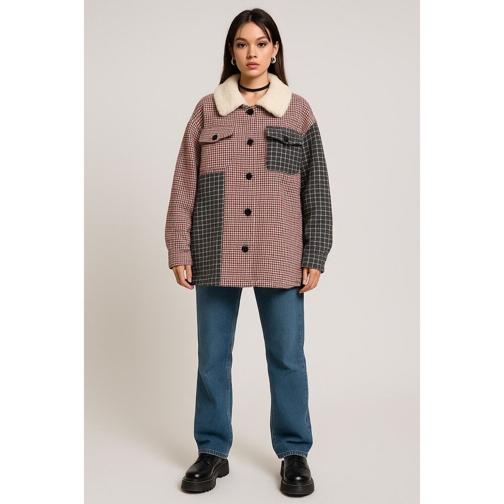 Kengstar “Giaccone”-NWT-Multicolor Patchwork Sher… - image 2